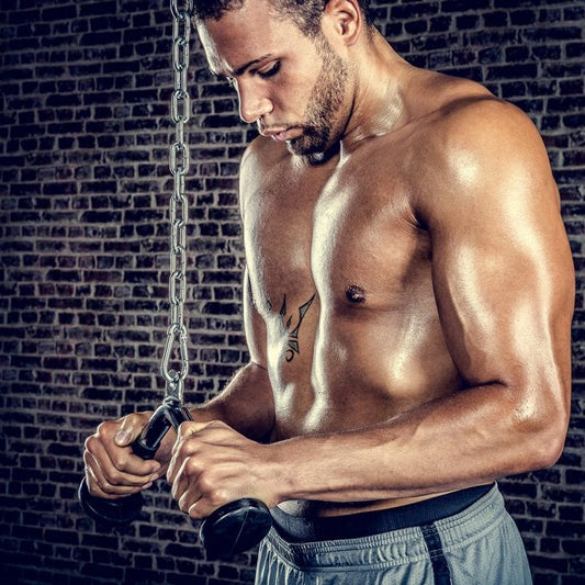 Mâner pentru triceps – tip V cu mânere ergonomice din cauciuc
