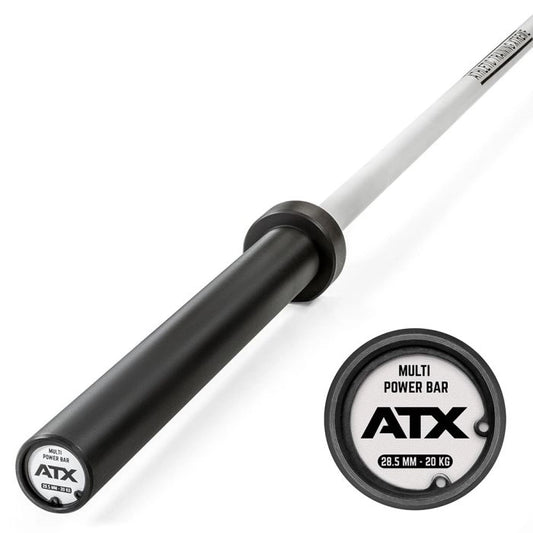 Bară fitness ATX® Cerakote Multi Bar – Stormtrooper White - 220 cm, Ø 50 mm, 20 kg