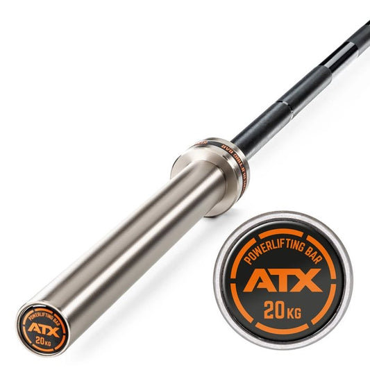 Bară olimpică ATX® Powerlifting Bar – Black Oxid / NiP-Chrome, până la 500 kg