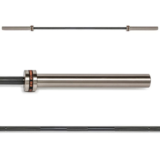 Bară olimpică ATX® Powerlifting Bar – Black Oxid / NiP-Chrome, până la 500 kg