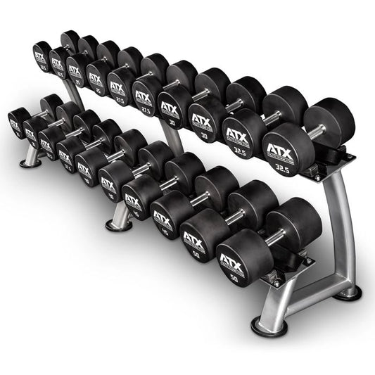 Set gantere ATX® Urethane Dumbbells – 5–20 kg (7 perechi, 175 kg)