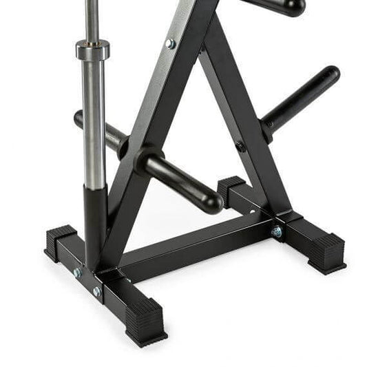 Suport pentru discuri olimpice Ø 50 mm cu suport pentru bară – Weight Rack