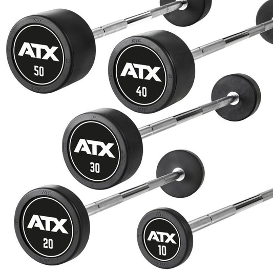 ATX® PRO-Style – Bară Dreaptă Compactă Cauciucată – 10 – 50 kg – Cu Logo ATX